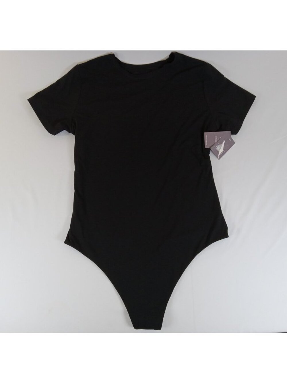 Auden Women's Luxe Stretch Short Sleeve Bodysuit Black XL Luxury Collection NWT
